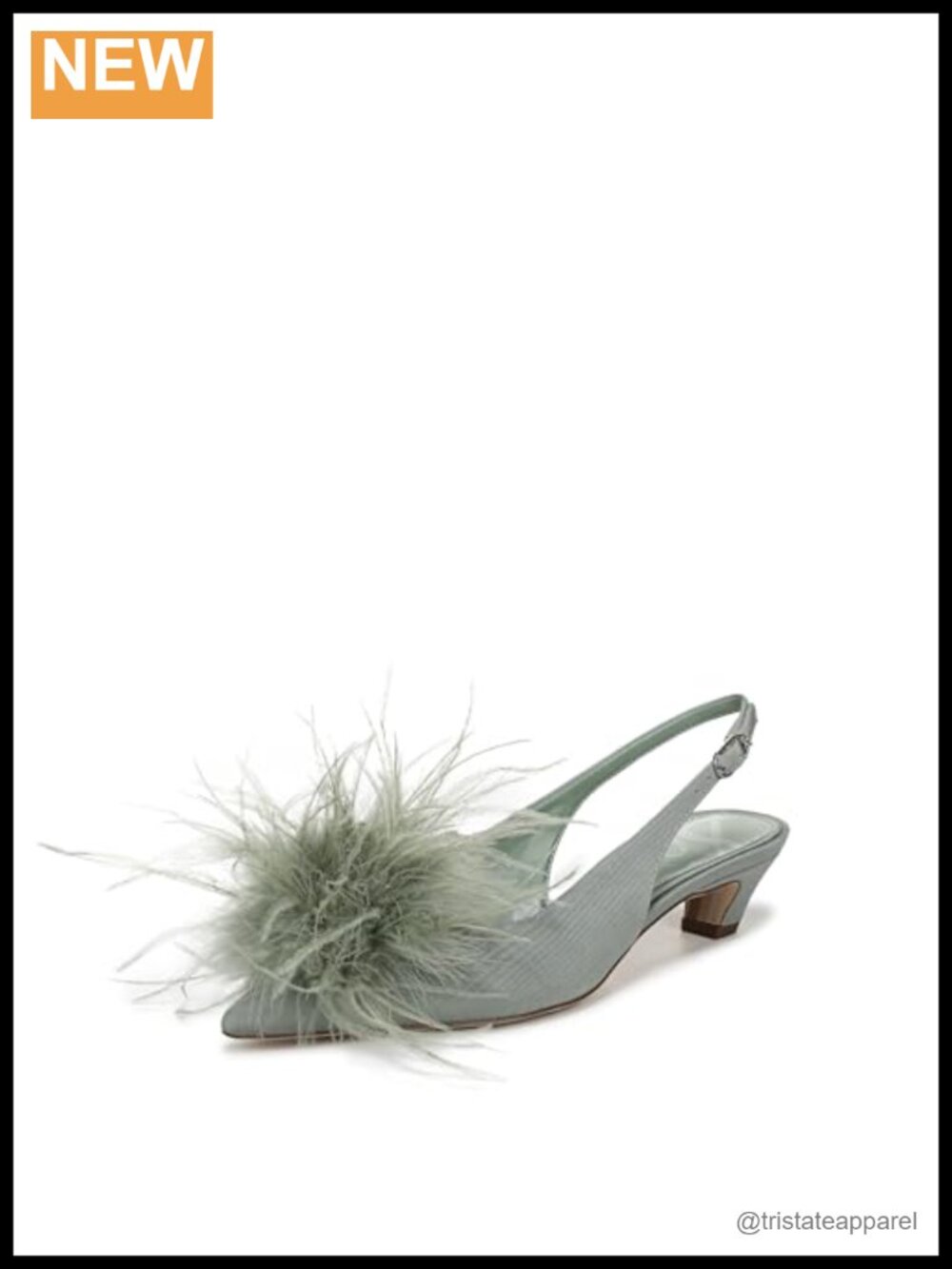 Sam Edelman Finch Feather Slingback Pump Pointed Toe Polyurethane